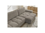 Anakin - Canapé D'Angle Convertible Réversible Coffre - Tissu Bouclette - 2 Coussins