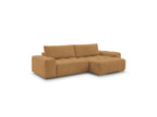 Anakin - Canapé D'Angle Convertible Réversible Coffre - Tissu Bouclette - 2 Coussins