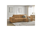 Anakin - Canapé D'Angle Convertible Réversible Coffre - Tissu Bouclette - 2 Coussins