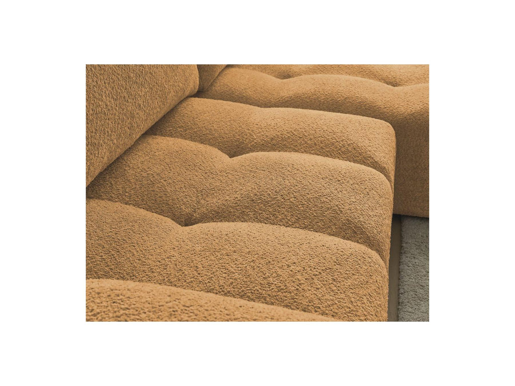 Anakin - Canapé D'Angle Convertible Réversible Coffre - Tissu Bouclette - 2 Coussins