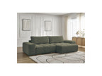 Anakin - Canapé D'Angle Convertible Réversible Coffre - Tissu Bouclette - 2 Coussins