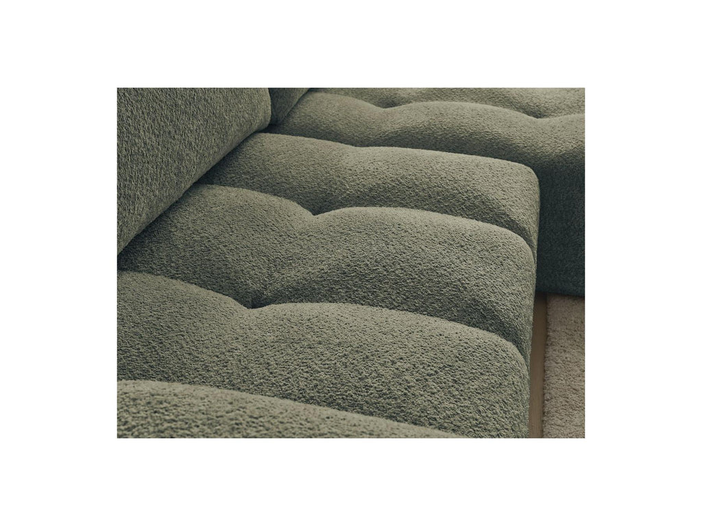 Anakin - Canapé D'Angle Convertible Réversible Coffre - Tissu Bouclette - 2 Coussins