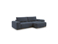 Anakin - Canapé D'Angle Convertible Réversible Coffre - Tissu Bouclette - 2 Coussins