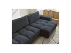 Anakin - Canapé D'Angle Convertible Réversible Coffre - Tissu Bouclette - 2 Coussins
