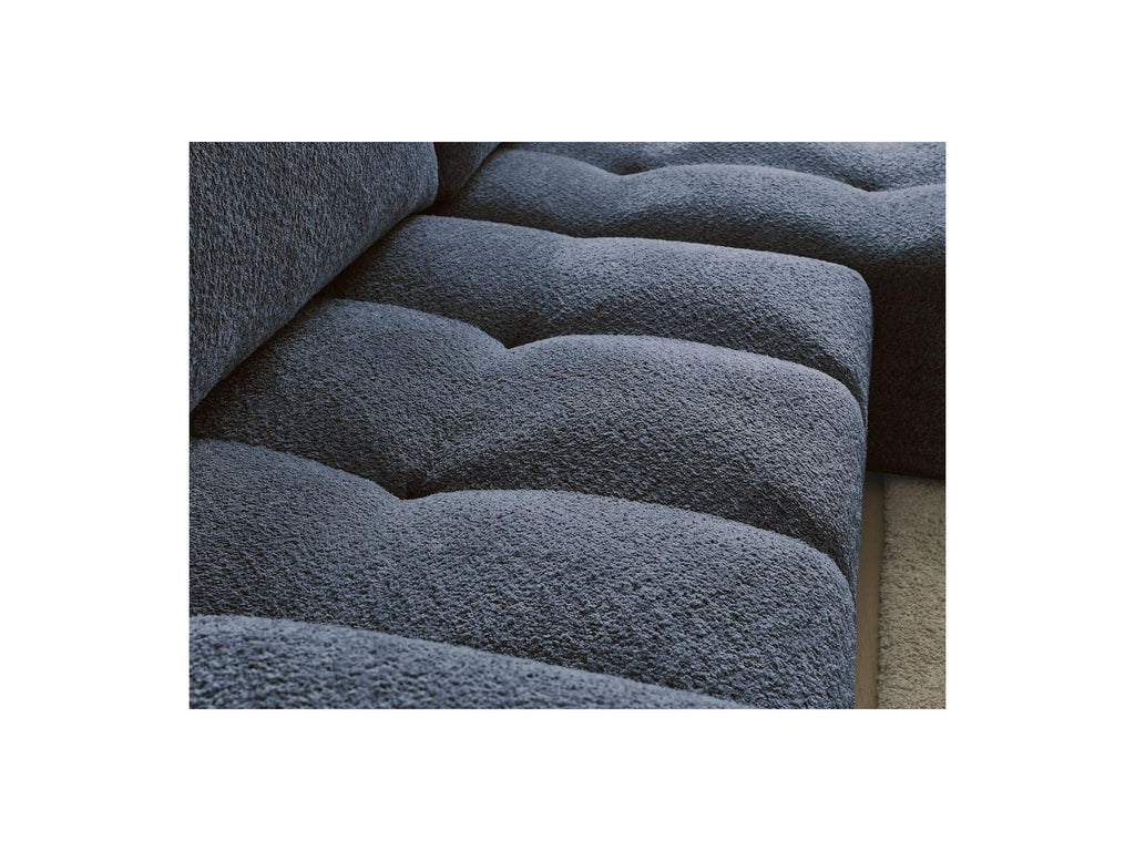 Anakin - Canapé D'Angle Convertible Réversible Coffre - Tissu Bouclette - 2 Coussins