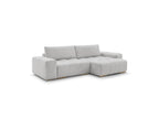 Anakin - Canapé D'Angle Convertible Réversible Coffre - Tissu Bouclette - 2 Coussins