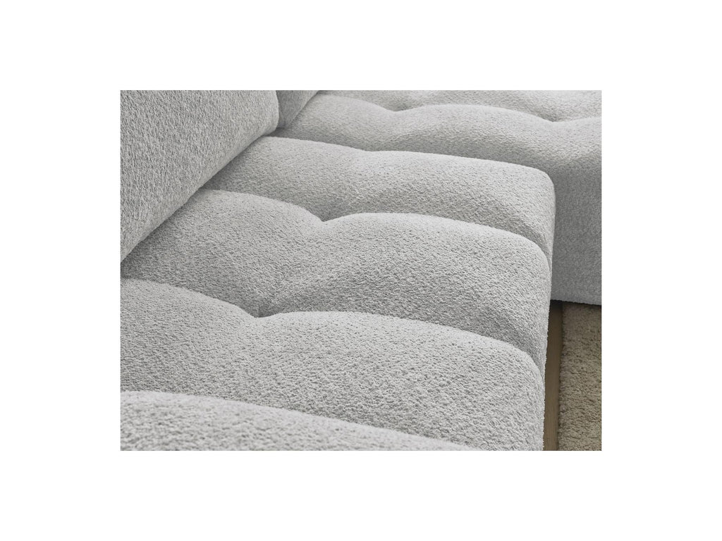 Anakin - Canapé D'Angle Convertible Réversible Coffre - Tissu Bouclette - 2 Coussins
