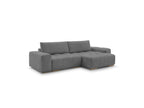 Anakin - Canapé D'Angle Convertible Réversible Coffre - Tissu Bouclette - 2 Coussins