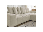 Anakin - Canapé D'Angle Convertible Réversible Coffre - Tissu Bouclette - 6 Coussins