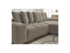 Anakin - Canapé D'Angle Convertible Réversible Coffre - Tissu Bouclette - 6 Coussins