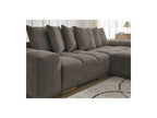 Anakin - Canapé D'Angle Convertible Réversible Coffre - Tissu Bouclette - 6 Coussins