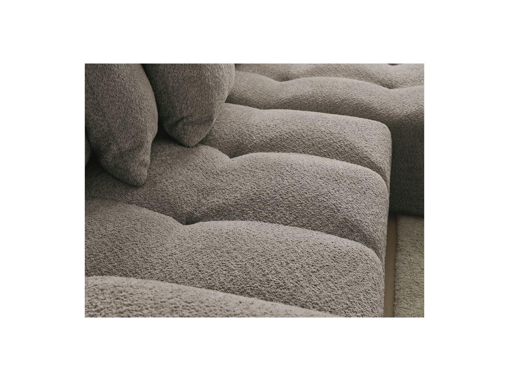 Anakin - Canapé D'Angle Convertible Réversible Coffre - Tissu Bouclette - 6 Coussins