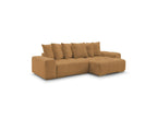 Anakin - Canapé D'Angle Convertible Réversible Coffre - Tissu Bouclette - 6 Coussins