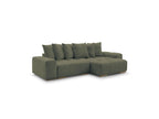 Anakin - Canapé D'Angle Convertible Réversible Coffre - Tissu Bouclette - 6 Coussins