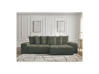 Anakin - Canapé D'Angle Convertible Réversible Coffre - Tissu Bouclette - 6 Coussins