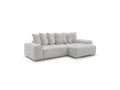 Anakin - Canapé D'Angle Convertible Réversible Coffre - Tissu Bouclette - 6 Coussins