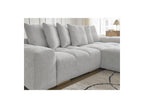 Anakin - Canapé D'Angle Convertible Réversible Coffre - Tissu Bouclette - 6 Coussins