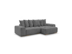 Anakin - Canapé D'Angle Convertible Réversible Coffre - Tissu Bouclette - 6 Coussins