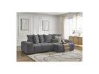 Anakin - Canapé D'Angle Convertible Réversible Coffre - Tissu Bouclette - 6 Coussins