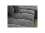 Anakin - Canapé D'Angle Convertible Réversible Coffre - Tissu Bouclette - 6 Coussins