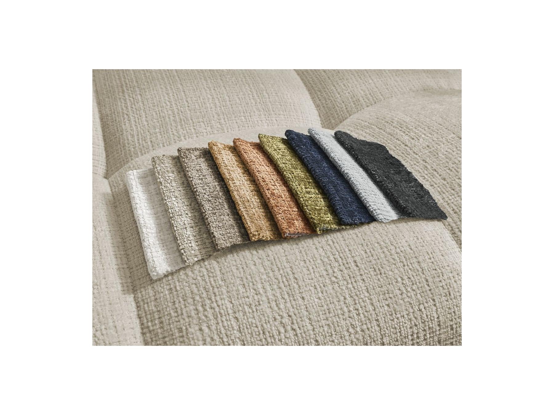 Anakin - Canapé D'Angle Réversible Convertible Coffre - Tissu Texturé - 6 Coussins