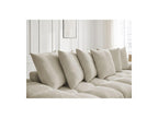Anakin - Canapé D'Angle Réversible Convertible Coffre - Tissu Texturé - 6 Coussins