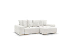 Anakin - Canapé D'Angle Réversible Convertible Coffre - Tissu Texturé - 6 Coussins