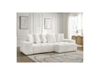 Anakin - Canapé D'Angle Réversible Convertible Coffre - Tissu Texturé - 6 Coussins