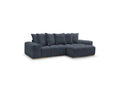 Anakin - Canapé D'Angle Réversible Convertible Coffre - Tissu Texturé - 6 Coussins