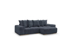 Anakin - Canapé D'Angle Réversible Convertible Coffre - Tissu Texturé - 6 Coussins