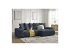 Anakin - Canapé D'Angle Réversible Convertible Coffre - Tissu Texturé - 6 Coussins