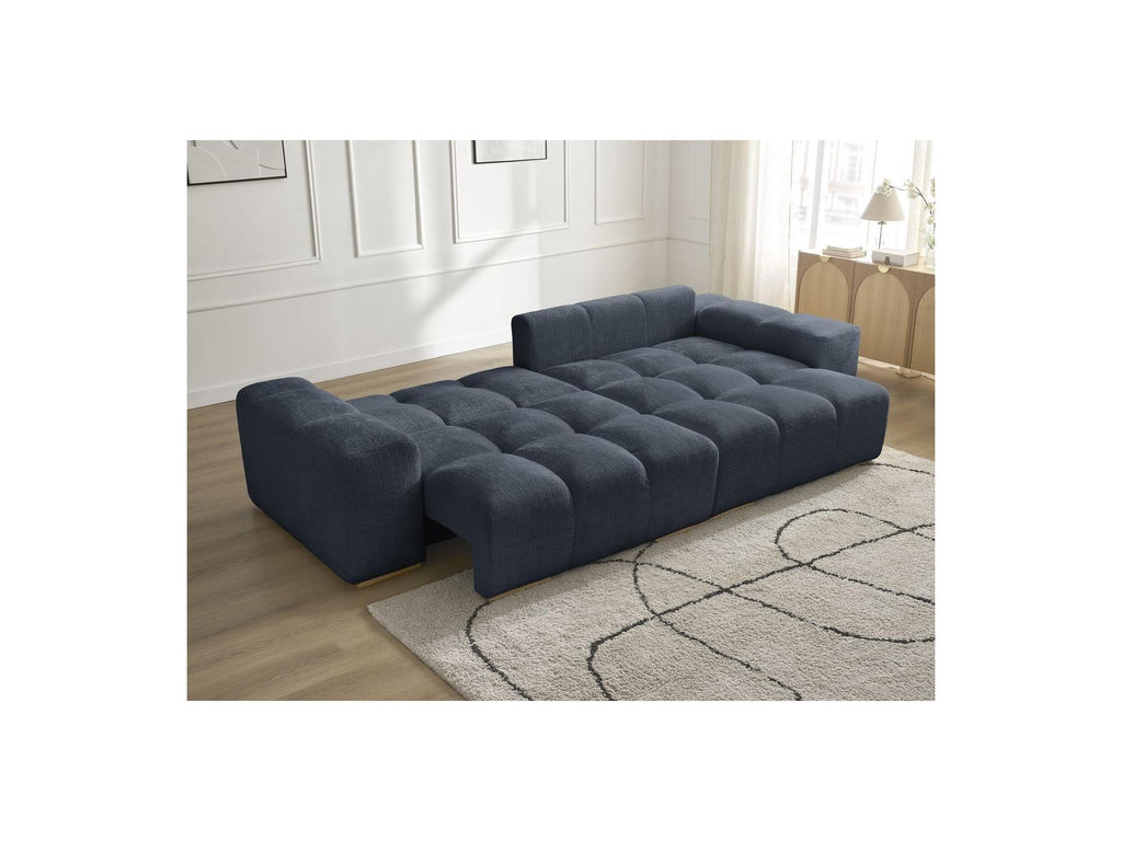 Anakin - Canapé D'Angle Réversible Convertible Coffre - Tissu Texturé - 6 Coussins