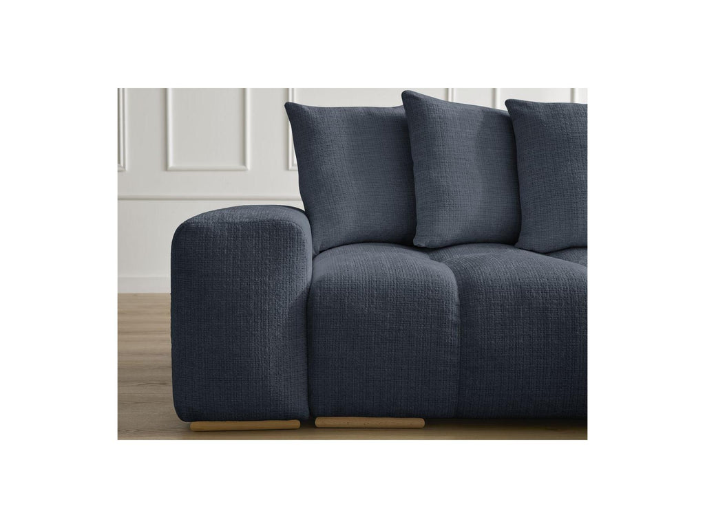 Anakin - Canapé D'Angle Réversible Convertible Coffre - Tissu Texturé - 6 Coussins