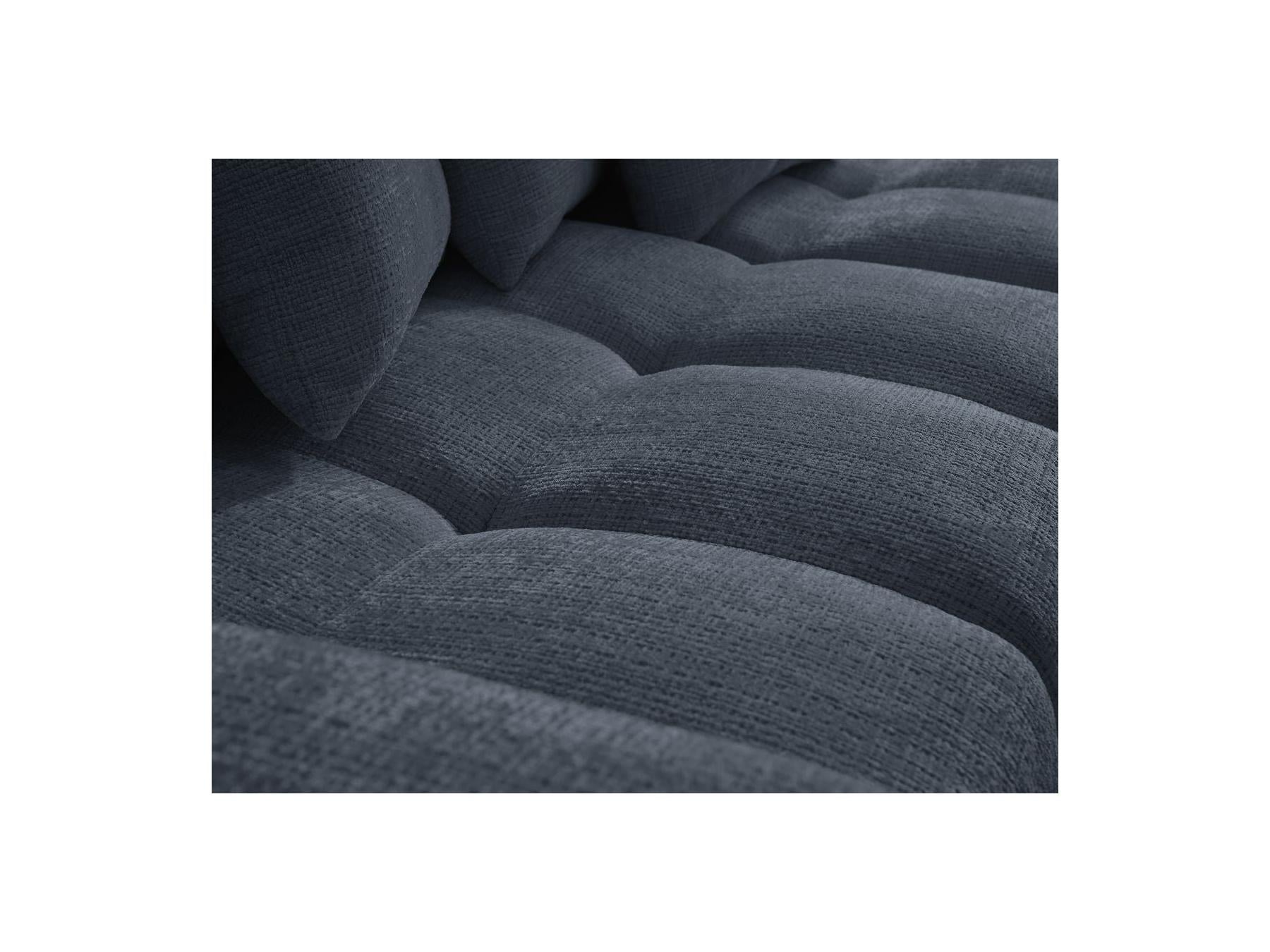 Anakin - Canapé D'Angle Réversible Convertible Coffre - Tissu Texturé - 6 Coussins