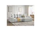 Anakin - Canapé D'Angle Réversible Convertible Coffre - Tissu Texturé - 6 Coussins
