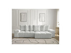 Anakin - Canapé D'Angle Réversible Convertible Coffre - Tissu Texturé - 6 Coussins