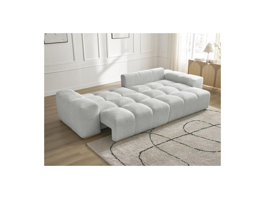 Anakin - Canapé D'Angle Réversible Convertible Coffre - Tissu Texturé - 6 Coussins