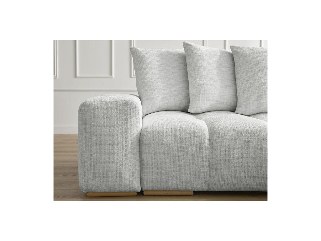 Anakin - Canapé D'Angle Réversible Convertible Coffre - Tissu Texturé - 6 Coussins