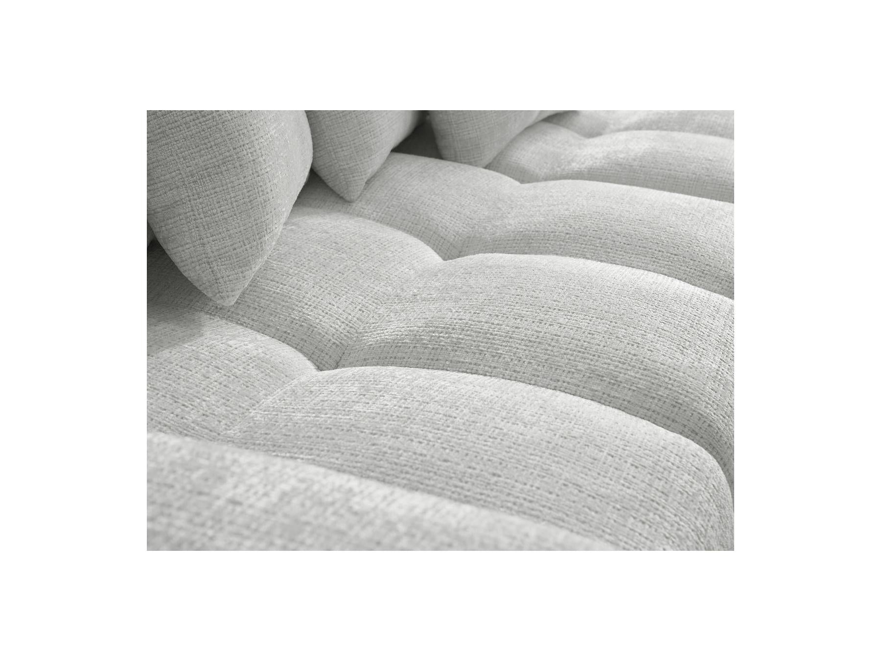 Anakin - Canapé D'Angle Réversible Convertible Coffre - Tissu Texturé - 6 Coussins