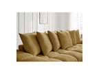 Anakin - Canapé D'Angle Réversible Convertible Coffre - Tissu Texturé - 6 Coussins