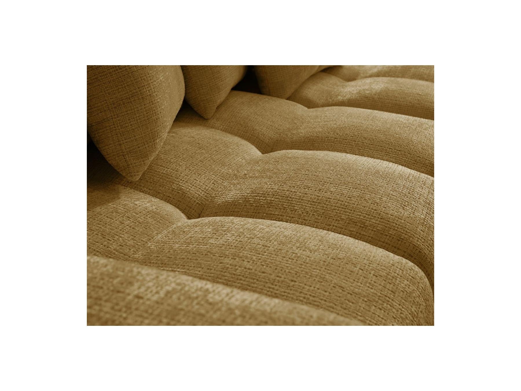 Anakin - Canapé D'Angle Réversible Convertible Coffre - Tissu Texturé - 6 Coussins