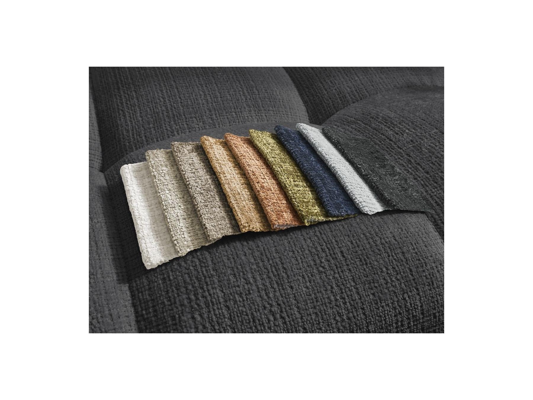 Anakin - Canapé D'Angle Réversible Convertible Coffre - Tissu Texturé - 6 Coussins