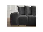 Anakin - Canapé D'Angle Réversible Convertible Coffre - Tissu Texturé - 6 Coussins