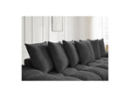 Anakin - Canapé D'Angle Réversible Convertible Coffre - Tissu Texturé - 6 Coussins