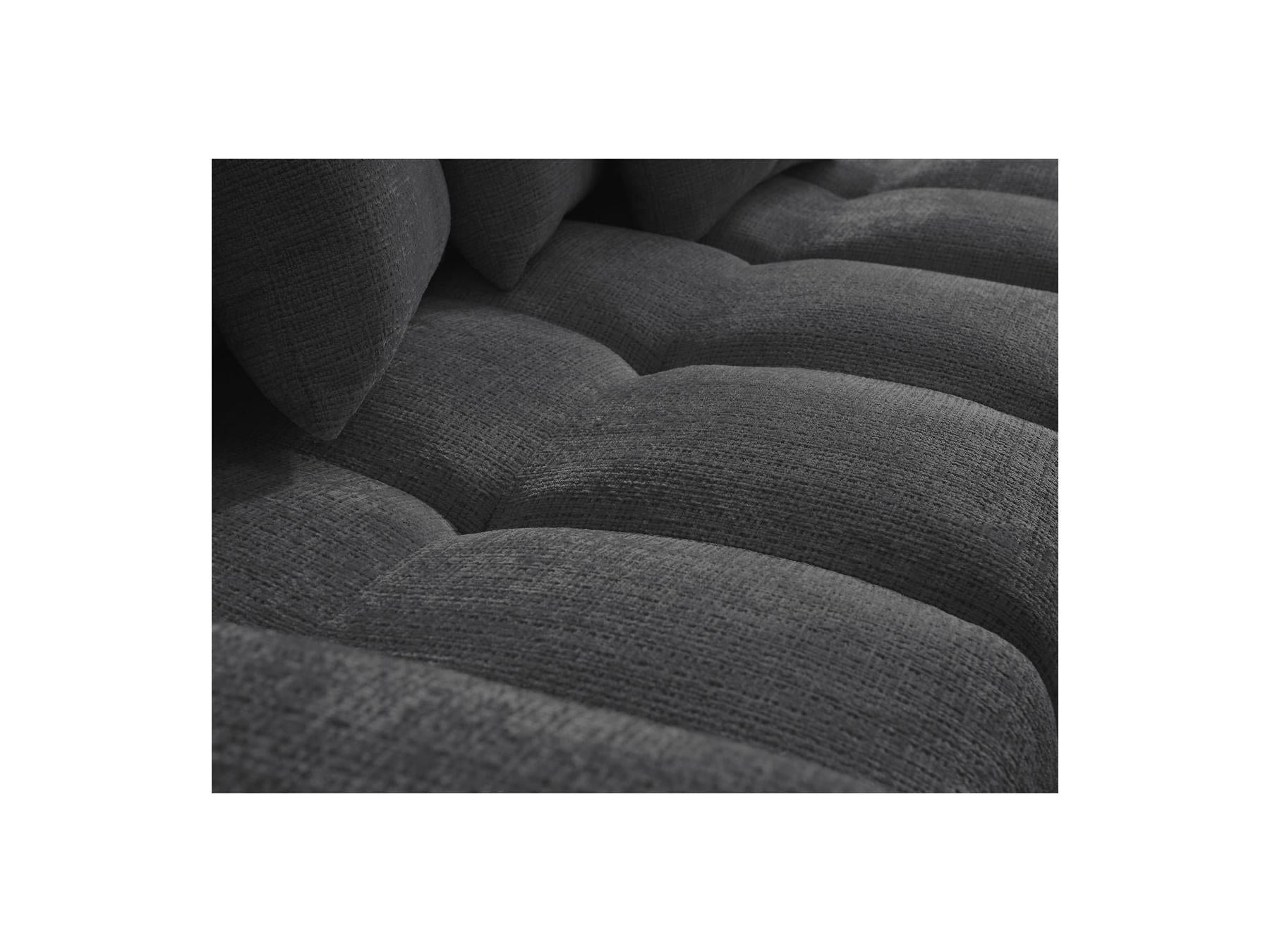 Anakin - Canapé D'Angle Réversible Convertible Coffre - Tissu Texturé - 6 Coussins