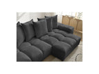 Anakin - Canapé D'Angle Réversible Convertible Coffre - Tissu Texturé - 6 Coussins