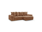 Anakin - Canapé D'Angle Réversible Convertible Coffre - Tissu Texturé - 6 Coussins