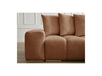 Anakin - Canapé D'Angle Réversible Convertible Coffre - Tissu Texturé - 6 Coussins