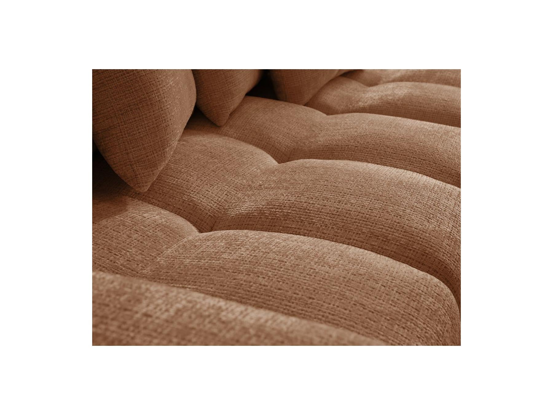 Anakin - Canapé D'Angle Réversible Convertible Coffre - Tissu Texturé - 6 Coussins