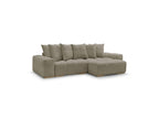 Anakin - Canapé D'Angle Réversible Convertible Coffre - Tissu Texturé - 6 Coussins